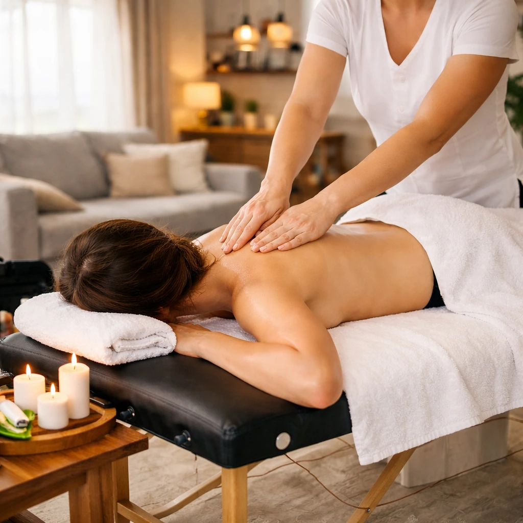 sesión de quiromasaje terapéutico en Málaga